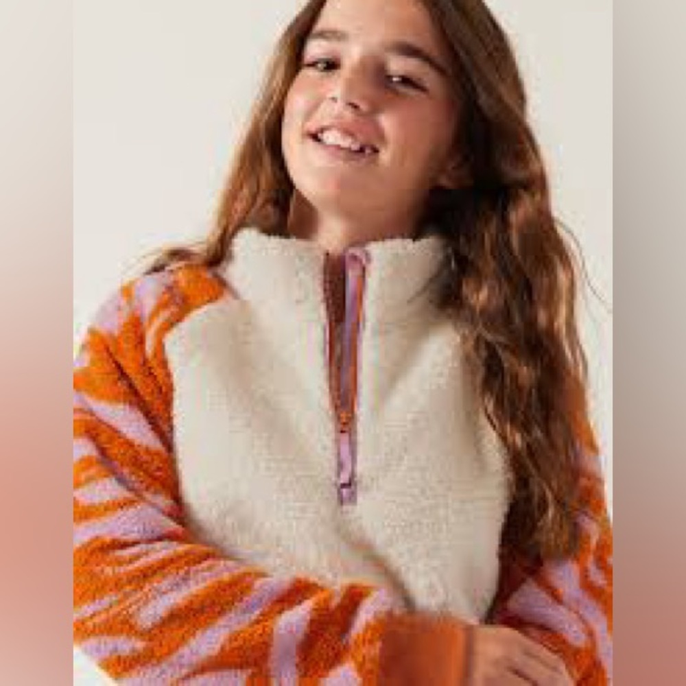 BNWOT Athleta Girl So Snug Sherpa Half zip